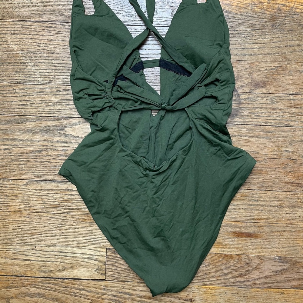 Olive green swimwear